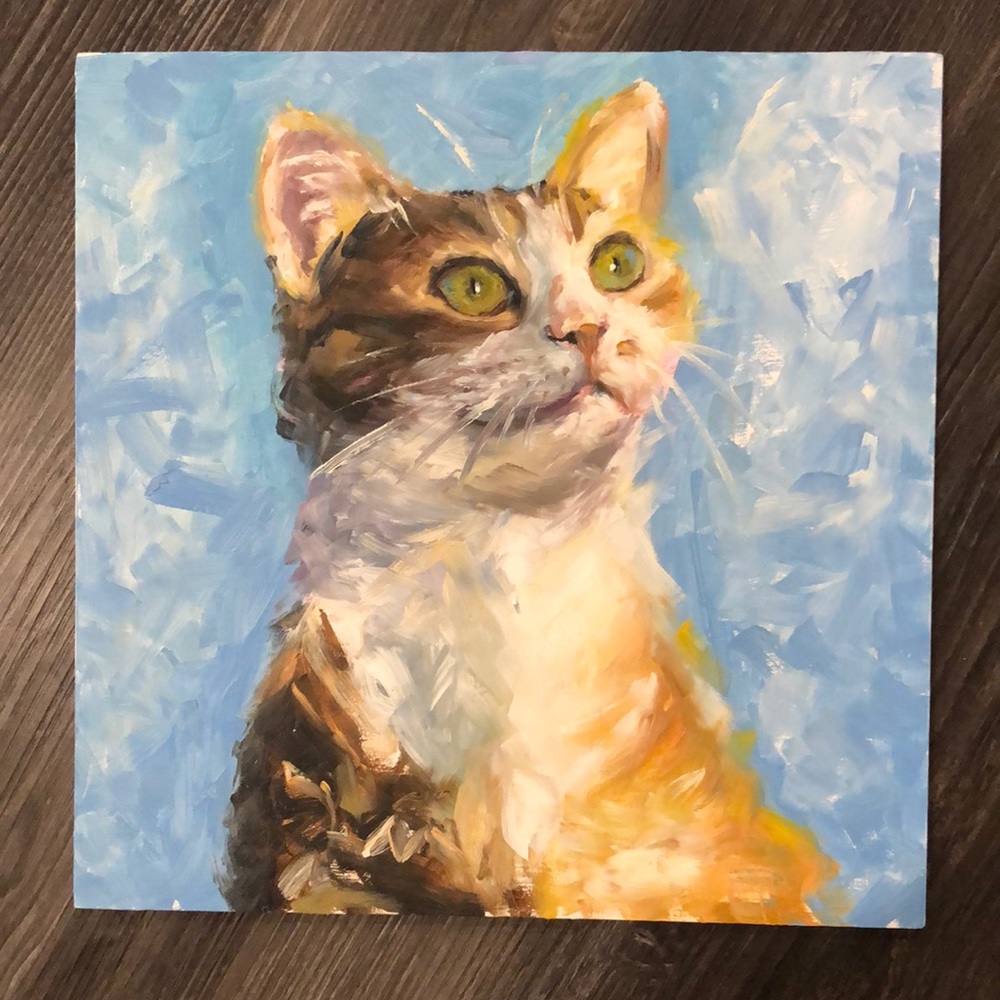 Oil painting-cat